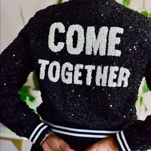 Alice+ Olivia Come Together Beatles Sequin Jacket